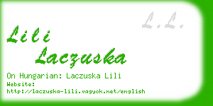 lili laczuska business card